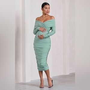 Club L London Off-Shoulder Mint Dress